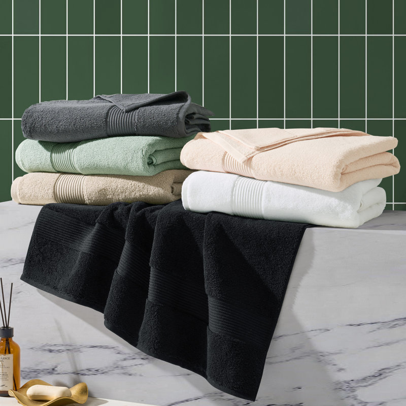 Solid Towel Set, Black