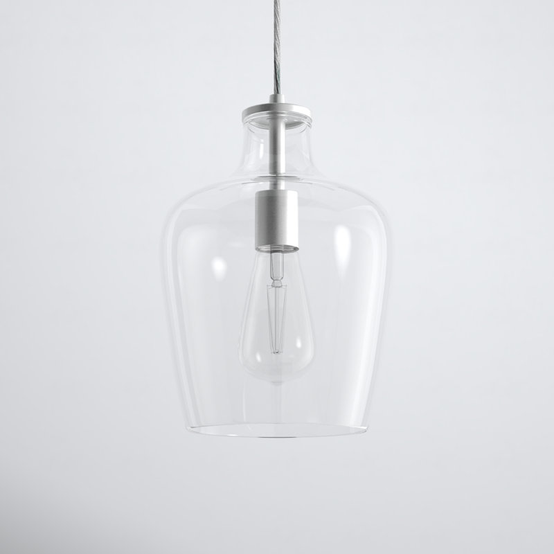 Ayric 1 - Light Single Bell Pendant, Brushed Nickel