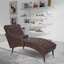 Chaise longue avec accoudoirs et chaise longue rembourrée-129598937