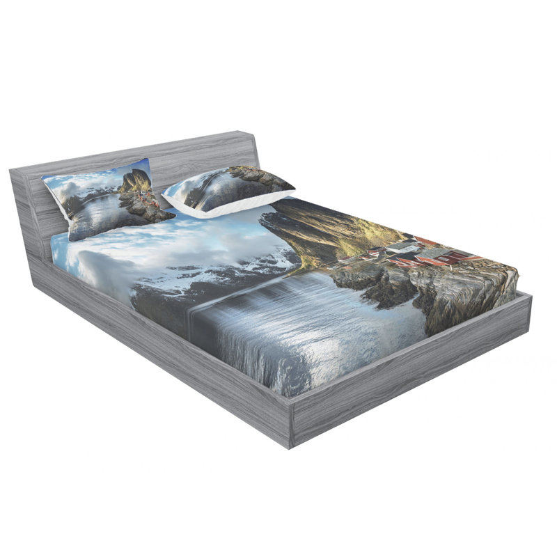 Microfiber Sheet Set, Queen Sheet Set with Fitted Sheet
