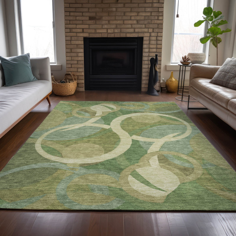 Tapis intérieur / extérieur lavable à la machine Braithwaite ACN2167, Rectangle 10 pi x 14 pi