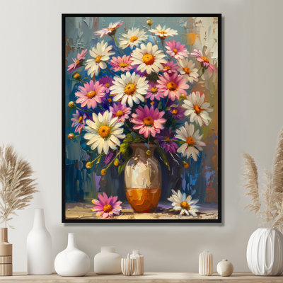 «Daisy Still Life Garden Collage I - Daisies Wall Art Living Room»