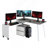 Rotating Multi-Positional Modern Desk, Grey
