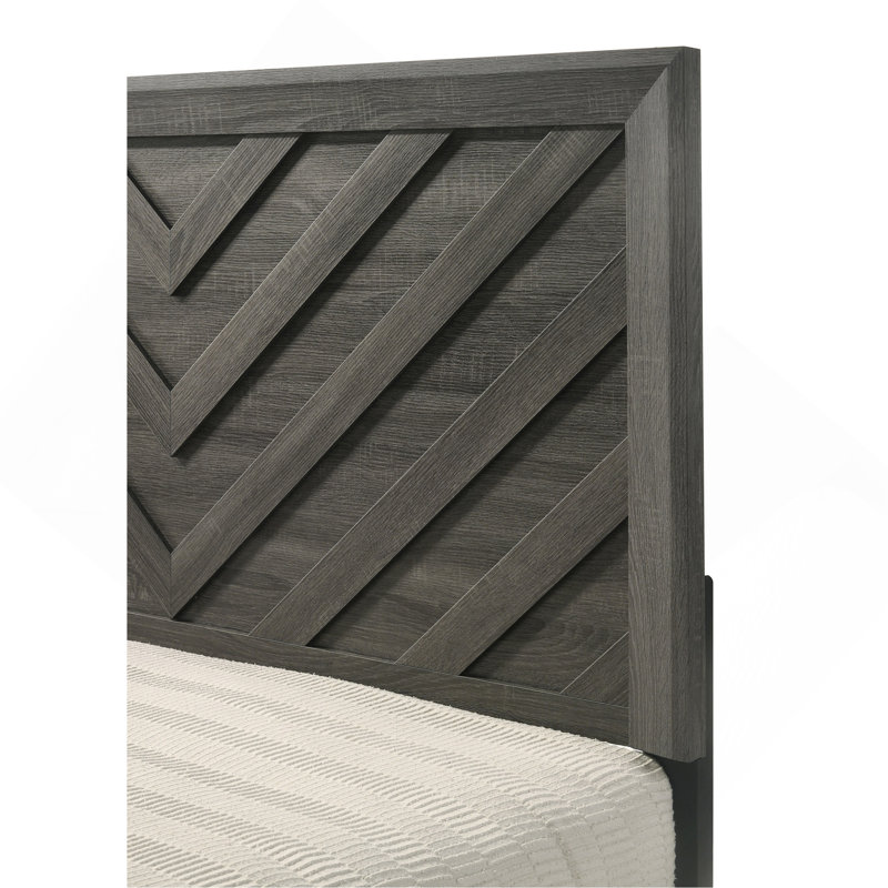 Motif à chevron géométrique en forme de chevron pour lit de grande taille 1pc, Grand lit