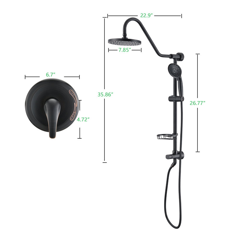 All-In-One Kit with Rough in-Valve, Oil-Rubbed Bronze