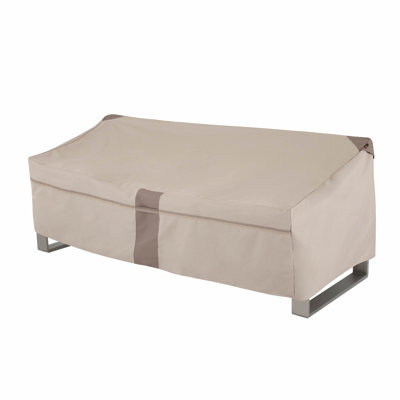 Modern Leisure Monterey Patio Loveseat Cover, 82.5"L x 38"W x 38.25"H, Beige by Rebrilliant