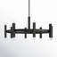 Lustre 16 lumières Meridian en noir mat-799392194