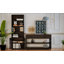 Bibliothèque standard H 70,9 po x l 23,6 po avec porte, bibliothèque moderne à 6 niveaux avec rangement, bibliothèque moderne au sol pour salon, bureau à domicile-1075997454-1107041478