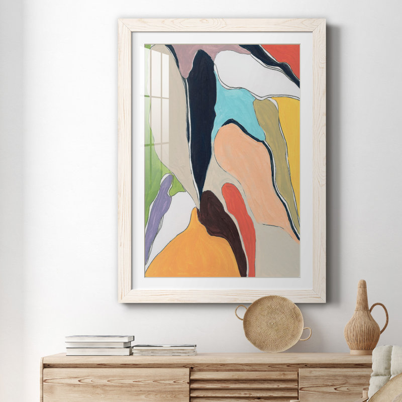 Botanical Revisit II - peinture encadrée, Papier encadré blanc, H 31,5 po x l 23,5 po x P 1,5 po