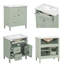 Ensemble de meuble-lavabo autoportant 30 pouces en blanc avec lavabo en céramique-113450176