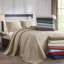 Couvre-lit réversible 3 pièces en très grand lit - très grand pour matelas profonds, rembourrage en coton prélavé, avec deux taies décoratives, style facile à nettoyer, matelas surdimensionné, confort rembourré,