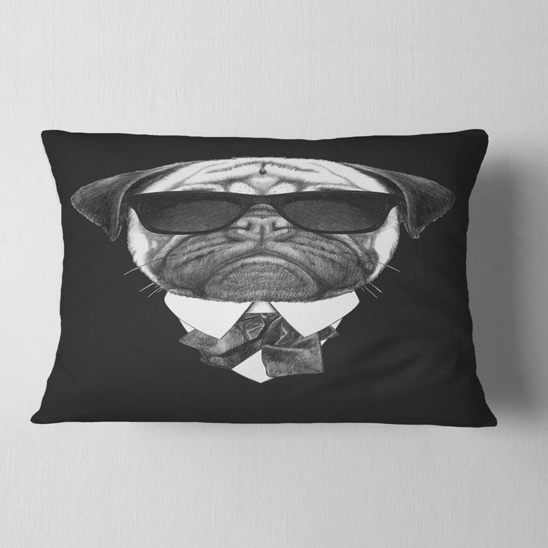 Coussin lombaire en costume animal carlin dog