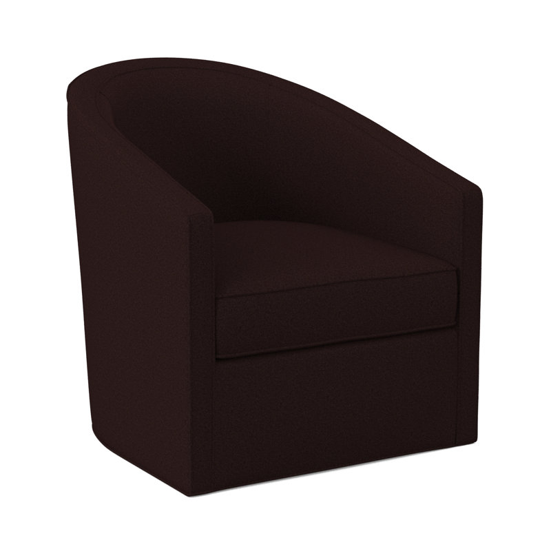 Archer Swivel Barrel Chair, Margaret Mahogany Polyester Blend