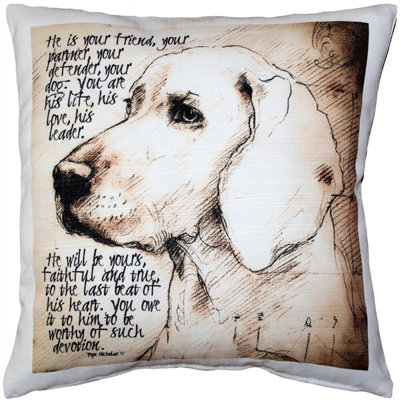 Devoted Dog Throw Pillow