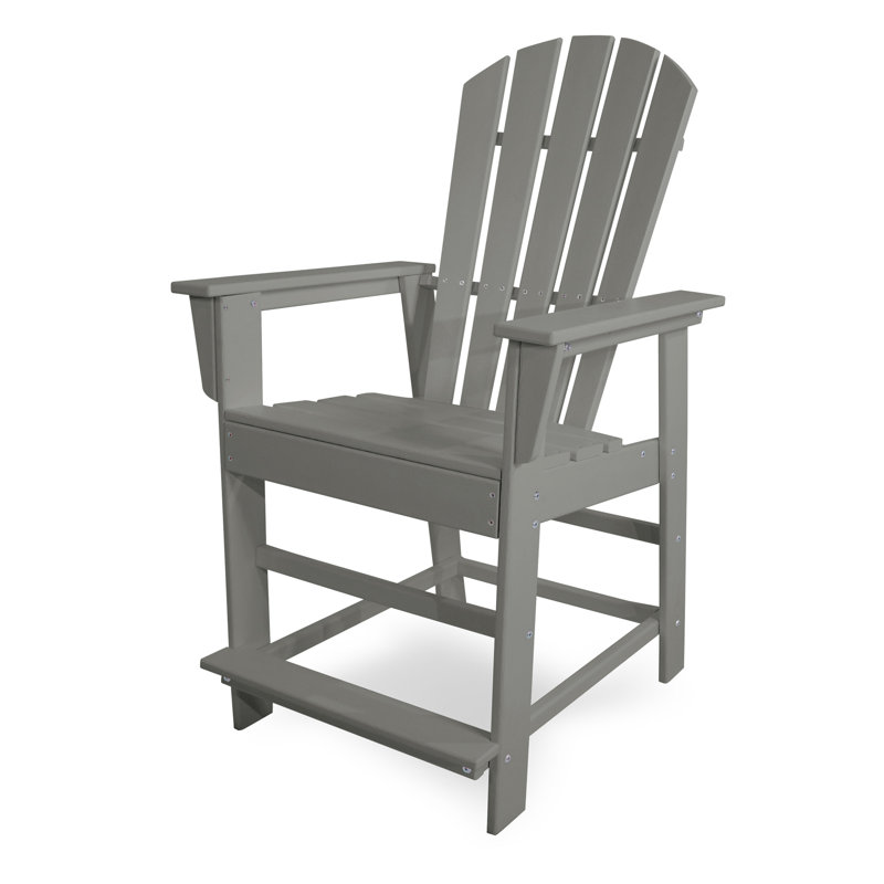 Chaise de comptoir POLYWOOD South Beach, Gris ardoise