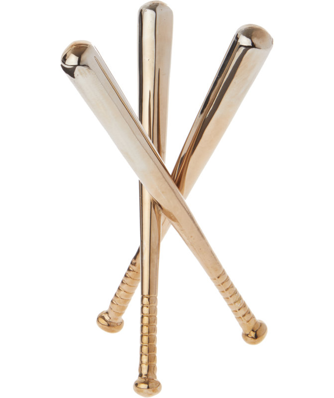 Luxurious Gold Baseball Holder with Pedestal Base