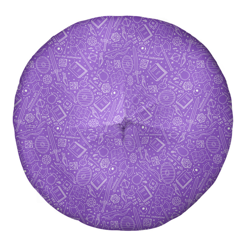 Coussin de sol Katelyn Elizabeth, 26 po x 26 po, Mauve/blanc
