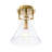 Burstyn 1-Light Modern Metal & Glass Flush Mount Ceiling Light for Hallway