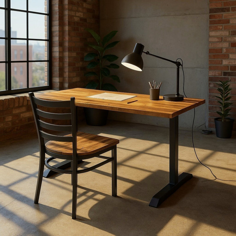 Ensemble de bureau et de chaises Harvest Earth Earth and Iron, H 28 po x l 48 po x P 24 po