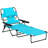 Tanning Chaise Lounge Chair, 4-Position Beach Chair with Face & Arm Holes, Pillow headrest, Adjustable Sunbathing Chair-592366548