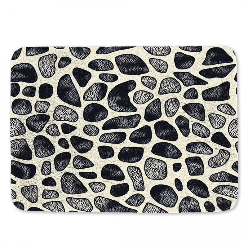 Tapis de bain en pierre, L 24 po x l 17 po