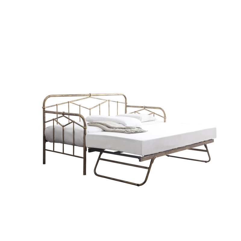Khaleesi UK Single - DE 90 X 190 Cm with Trundle, Antique Bronze