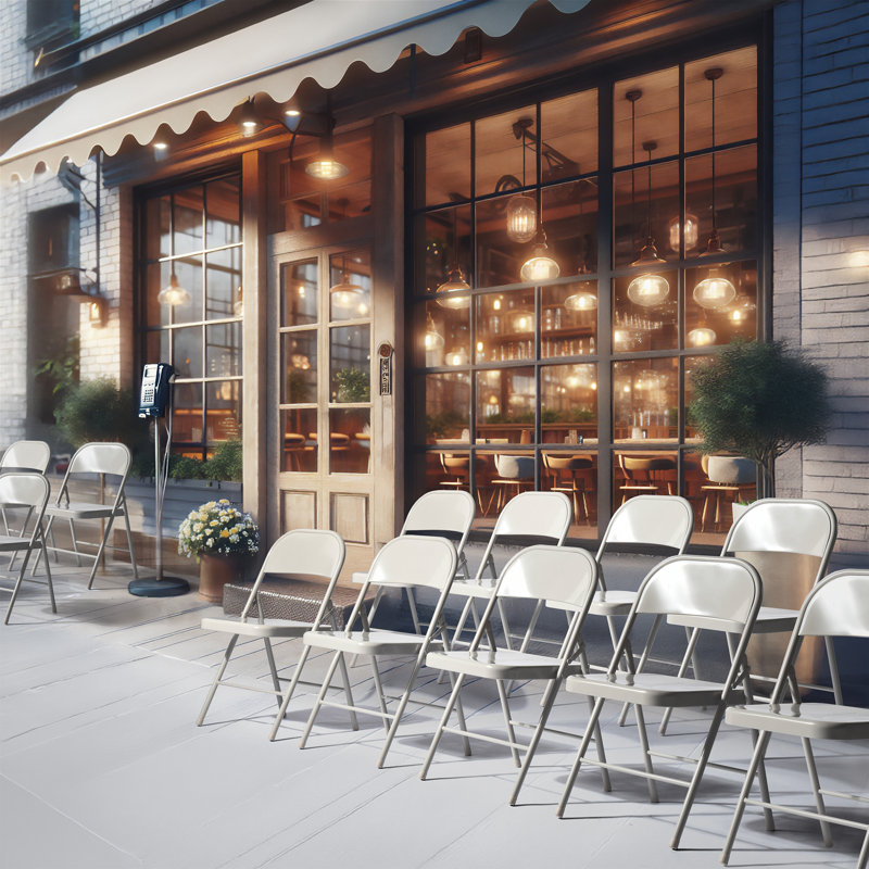 Durable Foldable All-Metal Chairs - Set of 8 for Versatile Use, Gray