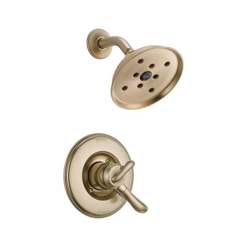 Robinet de douche à pression équilibrée Linden avec technologie H2okinetic, Bronze-Champagne lustré