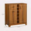 Armoire à vin rétro pour 6 bouteilles, support à vin avec porte-verres et 1 tiroir