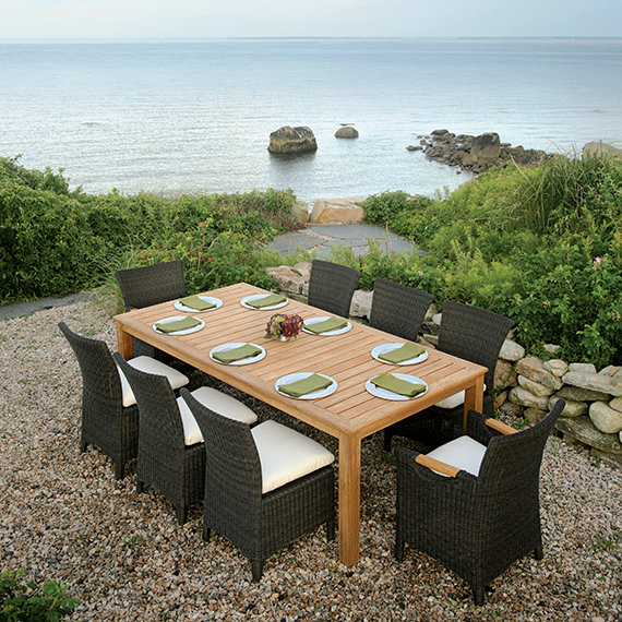 Wainscott Outdoor Dining Table, 40" W x 72" L x 29" H