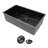 Gunmetal Black Undermount Kitchen Sink 16 Gauge Sink with Nano Pvd-124063579