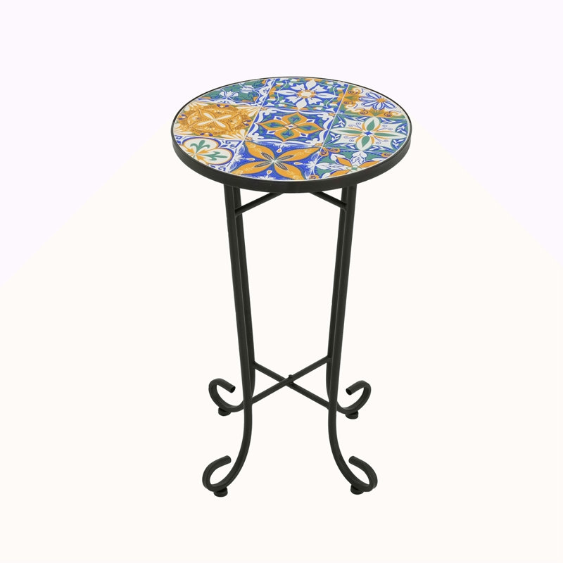 Patio Side Table With Shelf