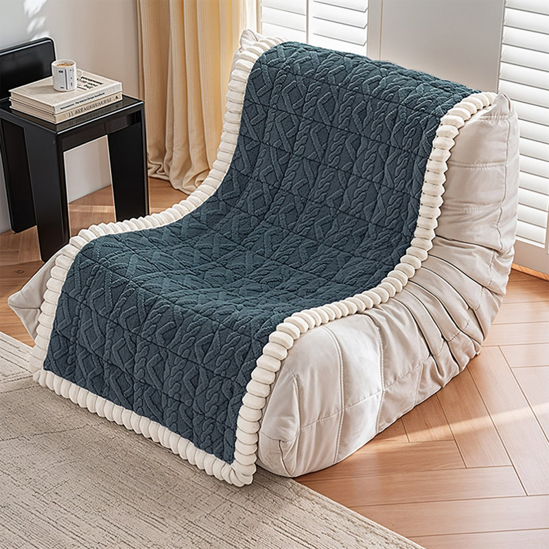 Plush Sofa Slipcover, 70cm H x 120cm W x 70cm D