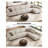 Buckleton 116.6'' Wide Tufted Velvet Sectional Sofa Reversible Modular Couch with Storage Ottoman-1803485980