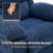 Rocking Nursery Glider Recliner Chair, 360° Swivel Rock Recliner Chairs Single Sofa with Vibration Massage and Heating-1705349468