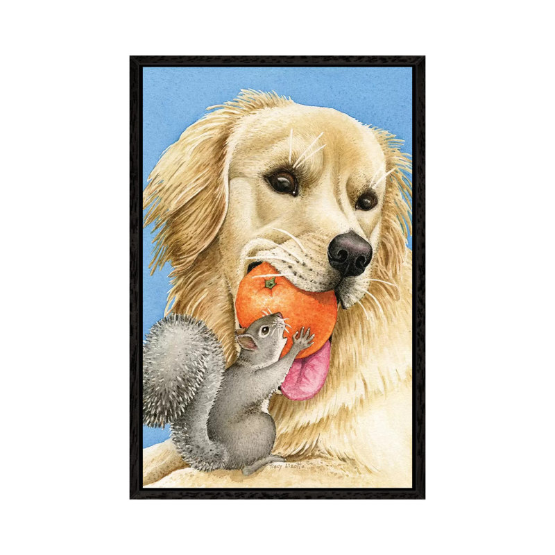 Let Me Retreive My Orange by Tracy Lizotte - Floater Frame Gallery-Wrapped Canvas Giclée on Canvas, 66.04 cm H x 45.72 cm W