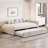 Upholstered L-Shaped Daybed with Pop Up Trundle-1101416235