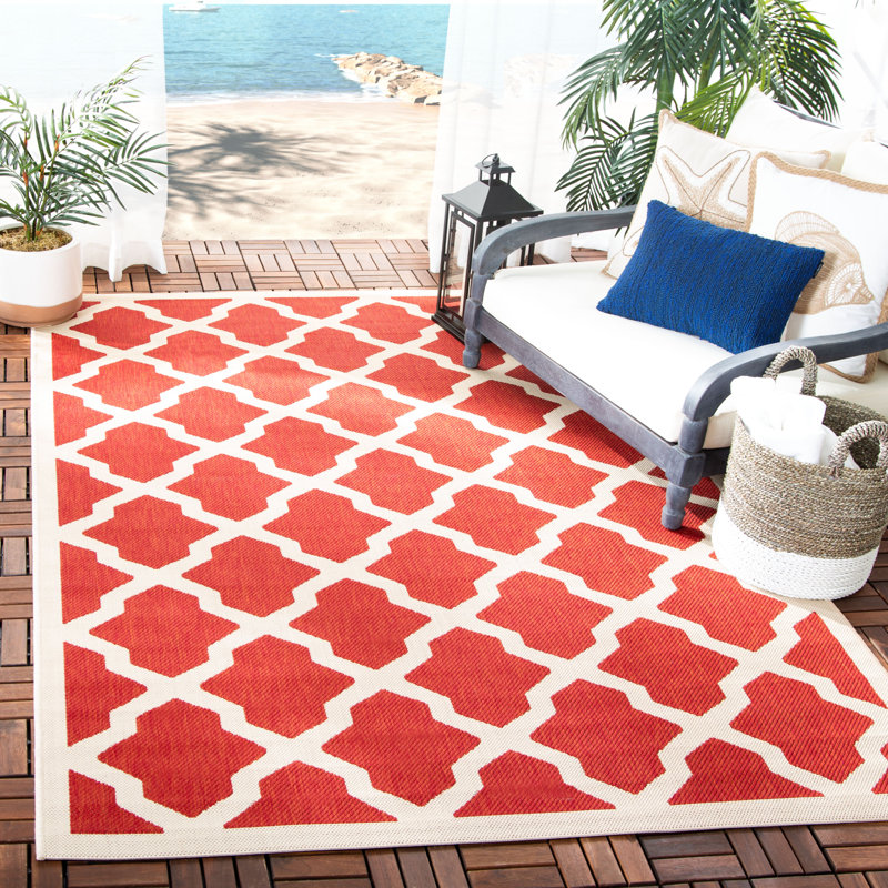Herefordshire Performance Geometric Indoor/Outdoor Area Rug, Rectangle 8' x 11'