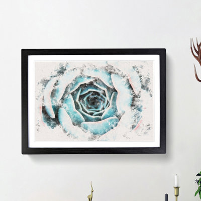 Pink & Green Succulent Plant - Framed Print