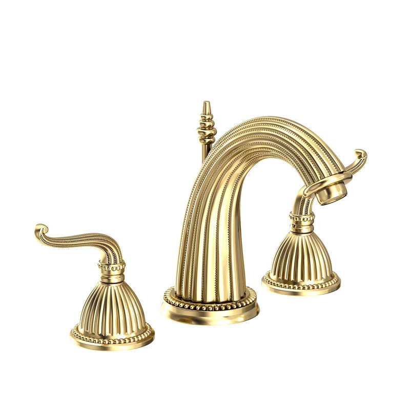 Alexandria Widespread Bathroom Faucet with Drain Assembly, Forever Brass