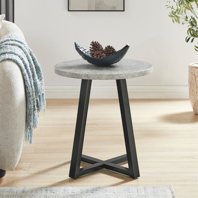 Table de bout Modern Harmony, Gris / Noir