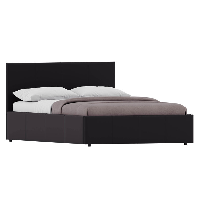 Wilna Upholstered Ottoman Bed, UKFR Certified, Black, Double (4'6)