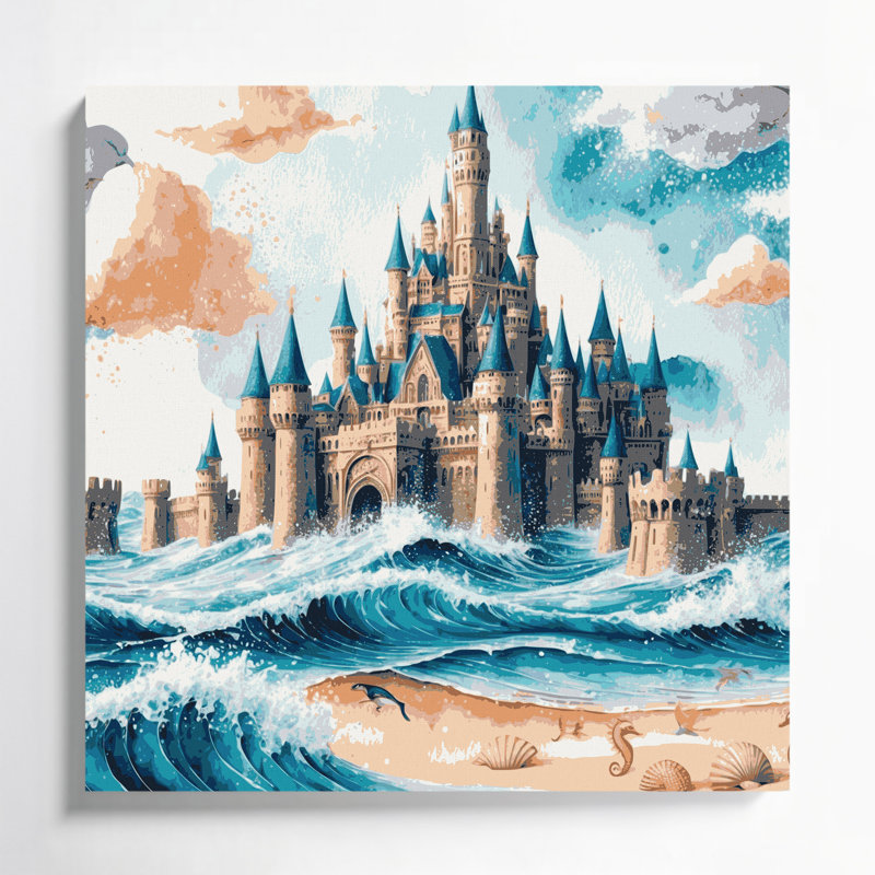 Art mural sur toile Coastal, H 12 po x l 12 po