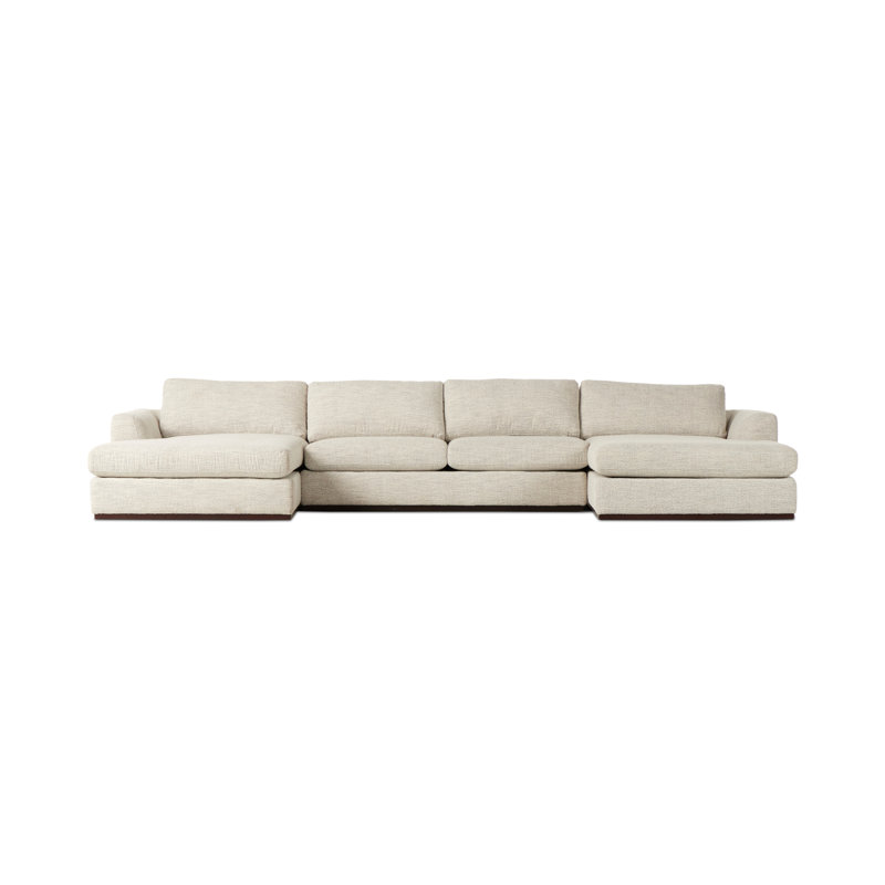 Berger Upholstered U-Shaped Sectional Symmetrical, Merino Cotton Polyester
