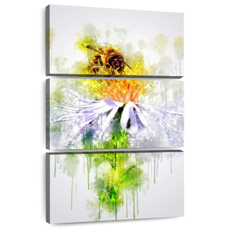 Brampt Honeybee On Flower, 45" H x 28" W