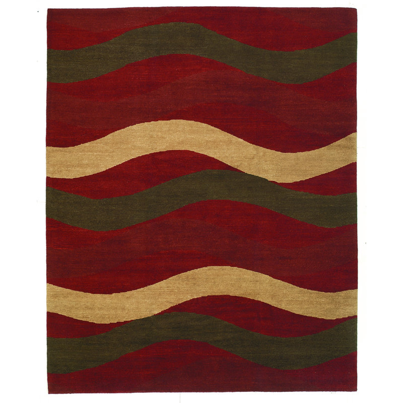 Wool Striped Area Rug