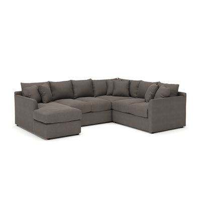 Cecelia 119" W Sinuous Springs 6-Person 3-Piece U-Shaped Sectional