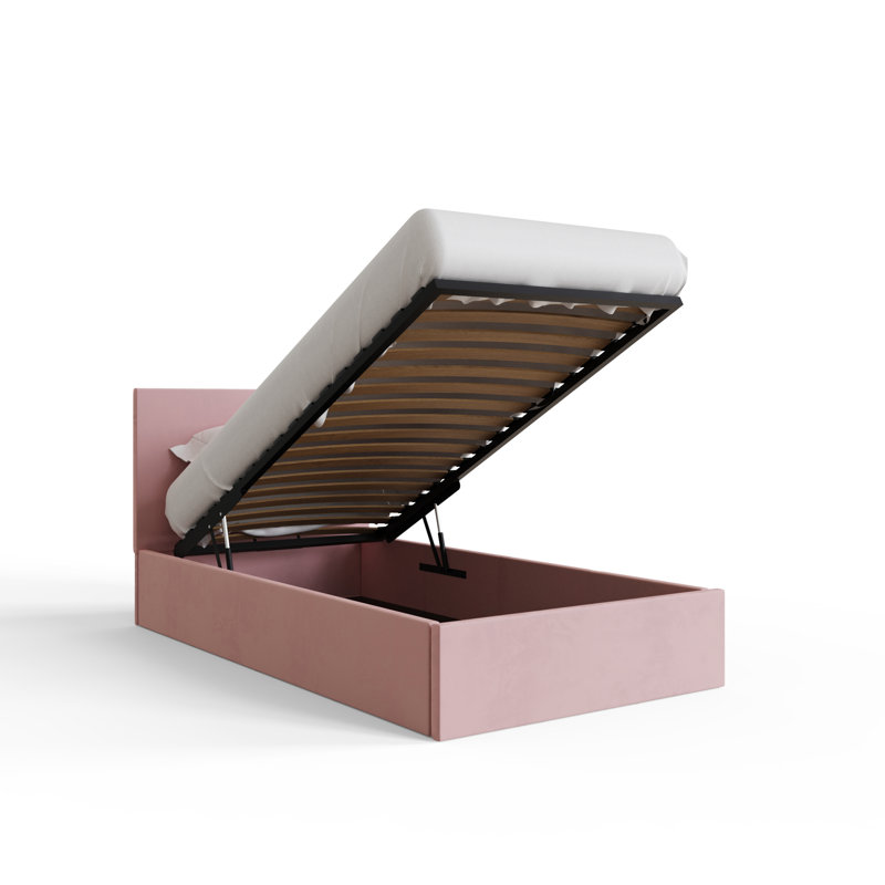 Annaie Upholstered Ottoman Bed, Single (3'), Pink