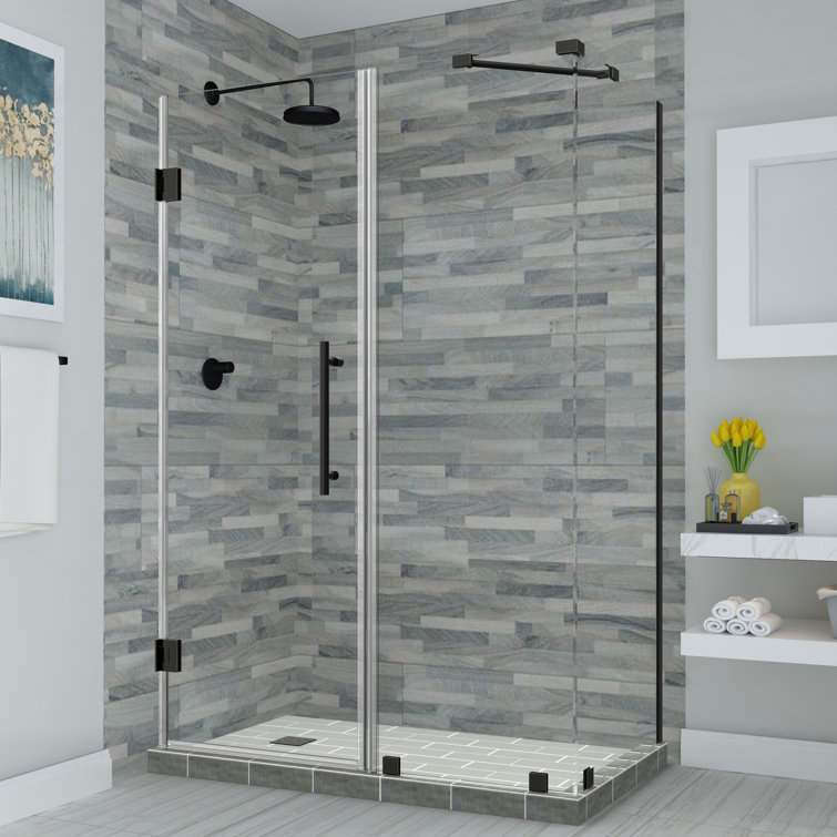 Bromley Frameless 73.25" x 72" Rectangle Hinged Shower Enclosure