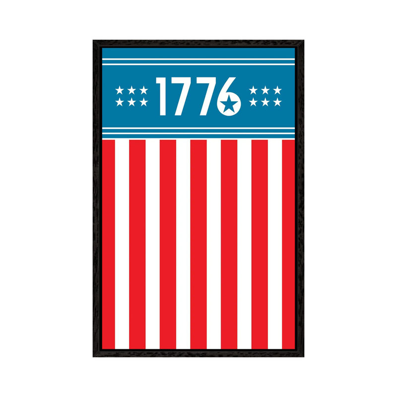 1776, America by Benton Park Prints - Print on Canvas, Black Framed, 152.5 cm H x 101.5 cm W